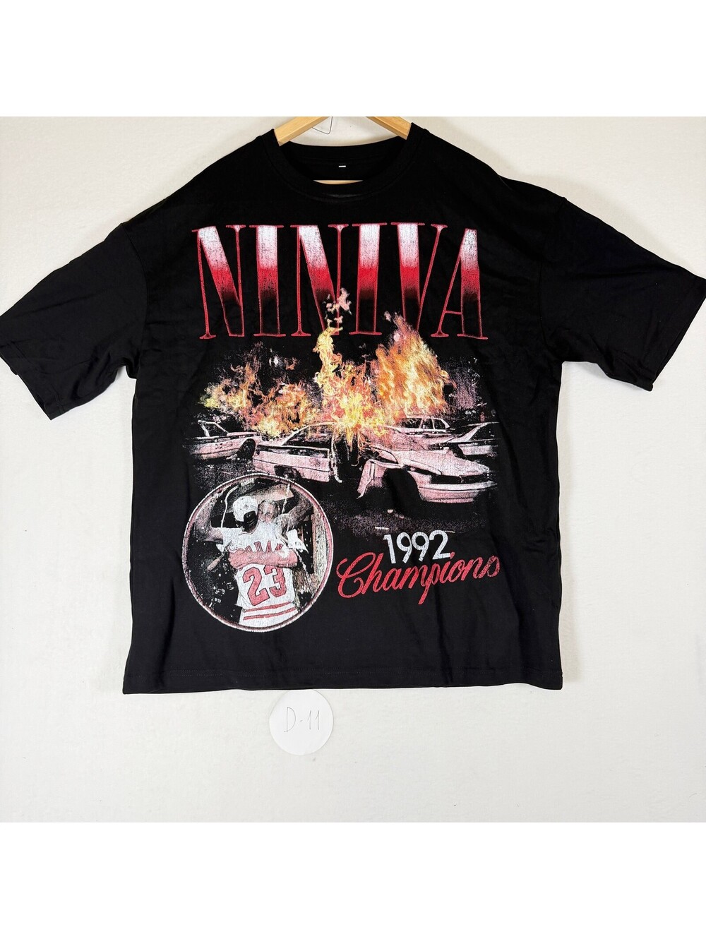 ByKiy 1992 Champions Graphic T-Shirt Black Men's Size Large D-11